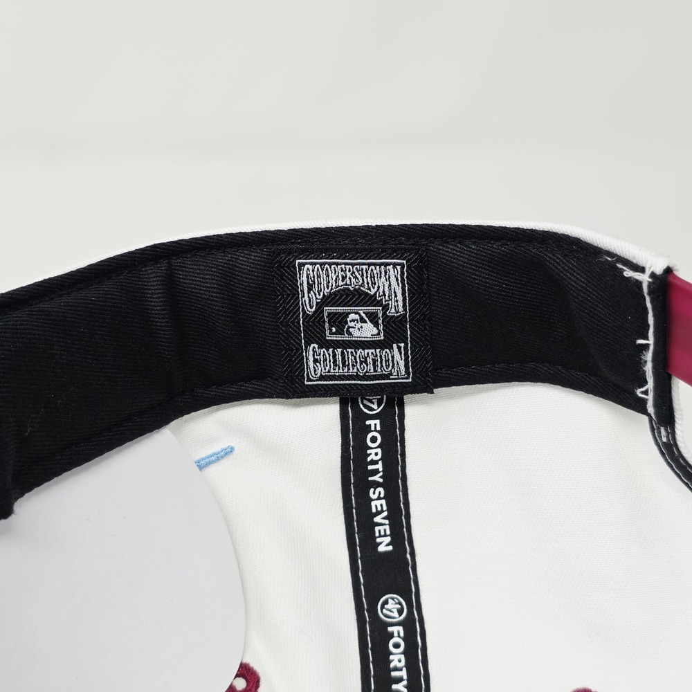 47 Brand Philadelphia Phillies Hitch Snapback Hat White Maroon Cooperstown MLB - Picture 8 of 8